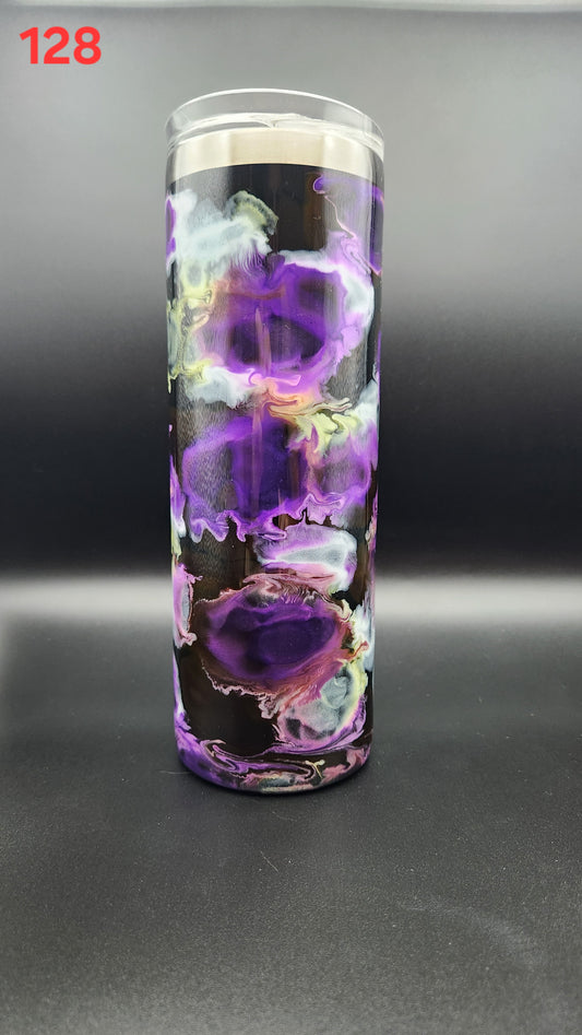 #128 20 oz Skinny Tumbler with Lid and Straw