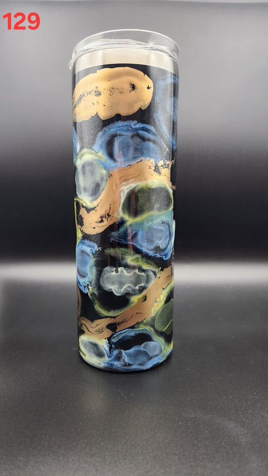 #129 20 oz Skinny Tumbler with Lid and Straw