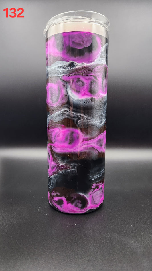 #132 20 oz Skinny Tumbler with Lid and Straw