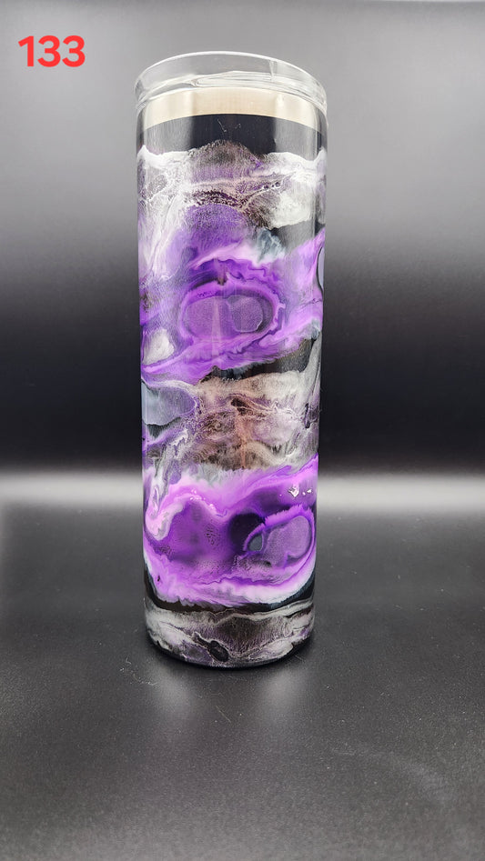 #133 20 oz Skinny Tumbler with Lid and Straw