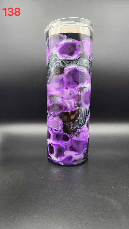 #138 20 oz Skinny Tumbler with Lid and Straw