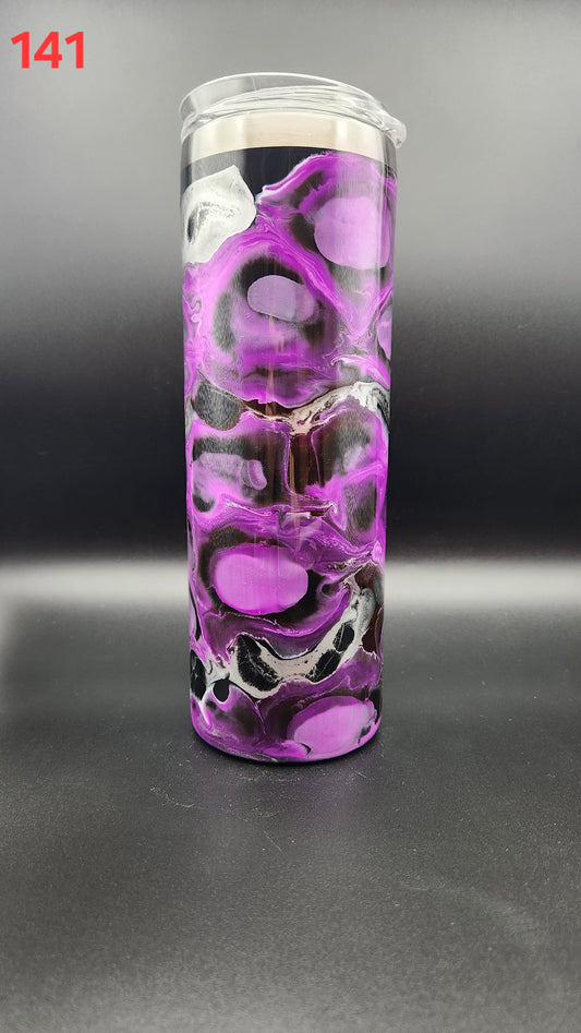 #141 20 oz Skinny Tumbler with Lid and Straw