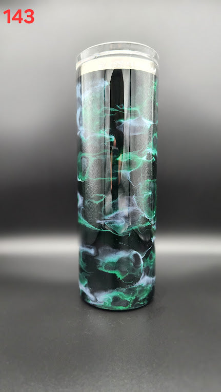 #143 20 oz Skinny Tumbler with Lid and Straw