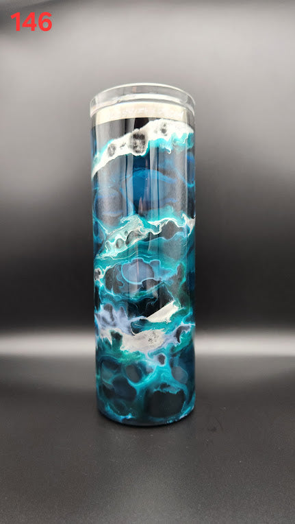 #146 20 oz Skinny Tumbler with Lid and Straw