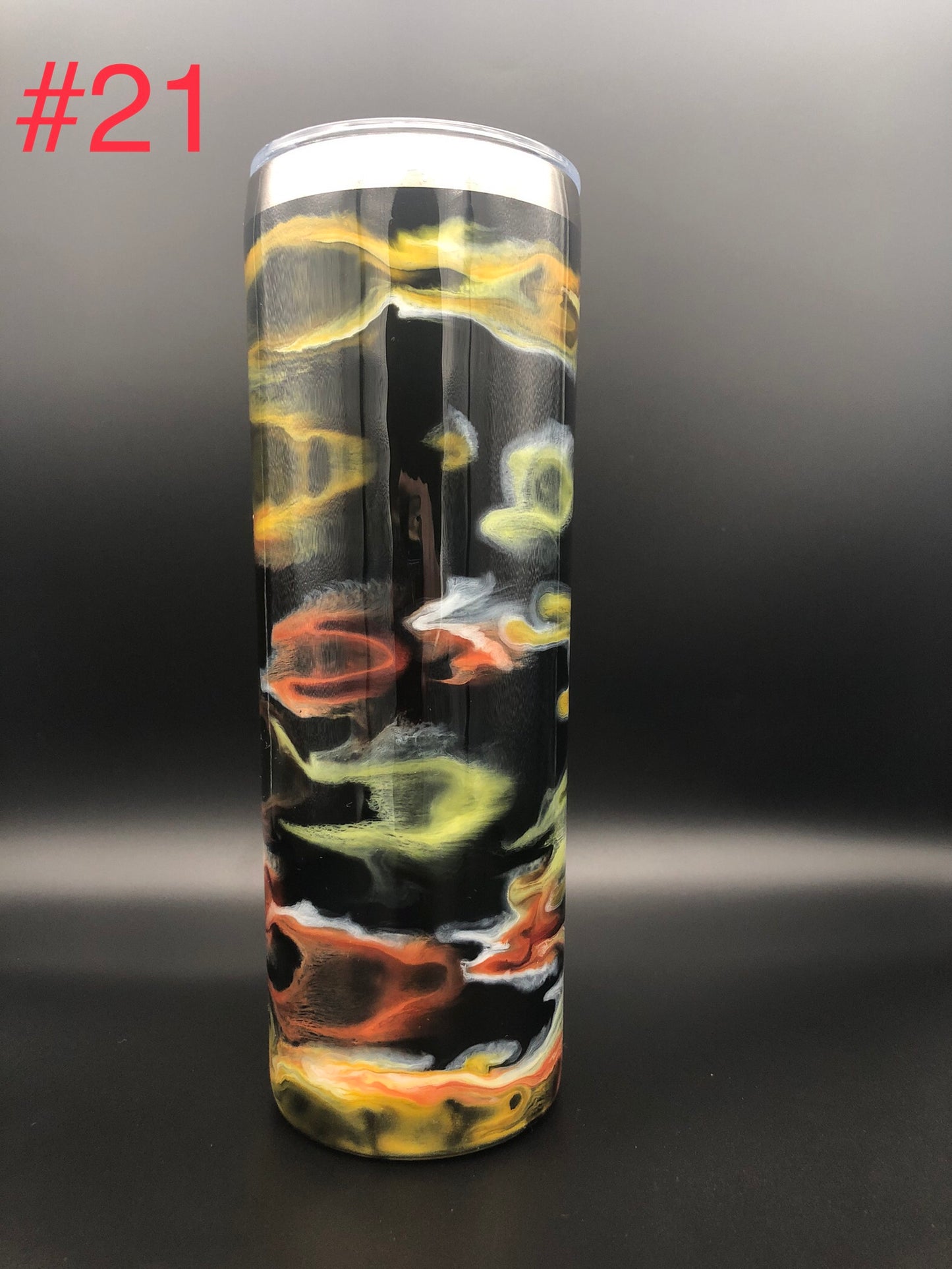 #21 20 oz Skinny Tumbler with Lid and Straw