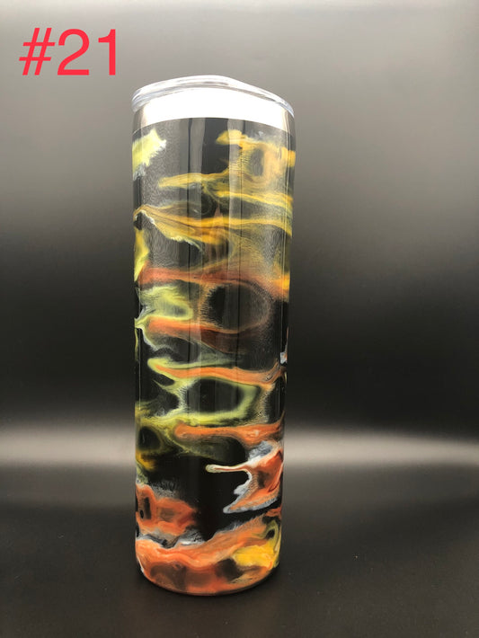 #21 20 oz Skinny Tumbler with Lid and Straw